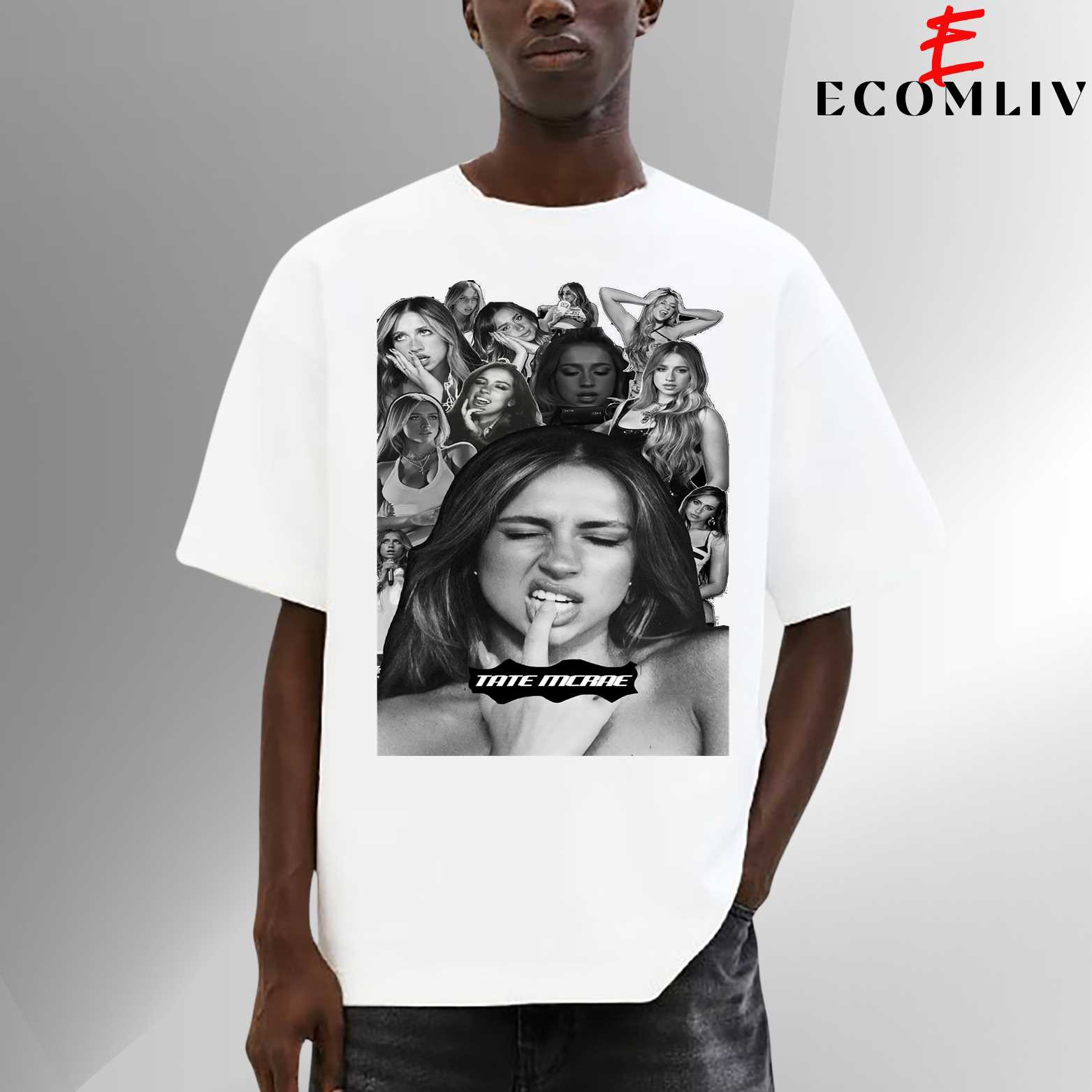 Tate Mcrae Face T-Shirt, Pop Star Portrait Tee, Graphic Music Shirt